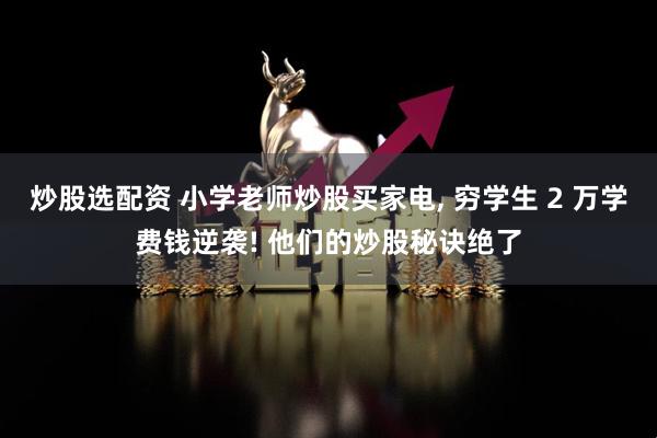 炒股选配资 小学老师炒股买家电, 穷学生 2 万学费钱逆袭! 他们的炒股秘诀绝了