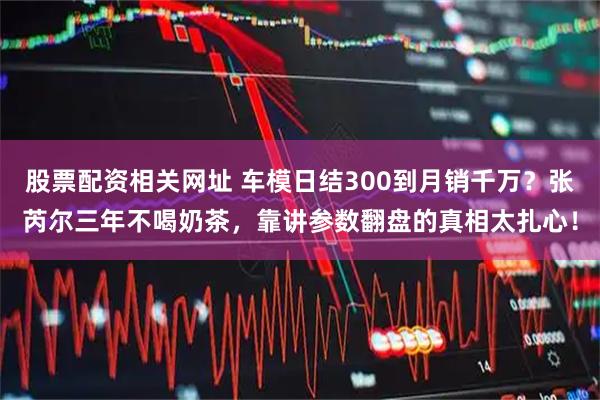 股票配资相关网址 车模日结300到月销千万？张芮尔三年不喝奶茶，靠讲参数翻盘的真相太扎心！